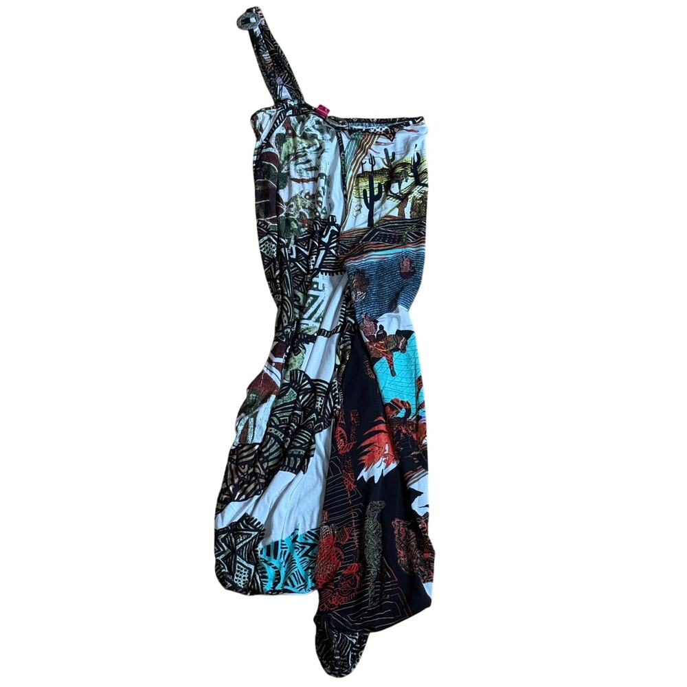 Save The Queen Sun Mini Dress - S Made In Italy Summer Wearable Art Boho Euro
